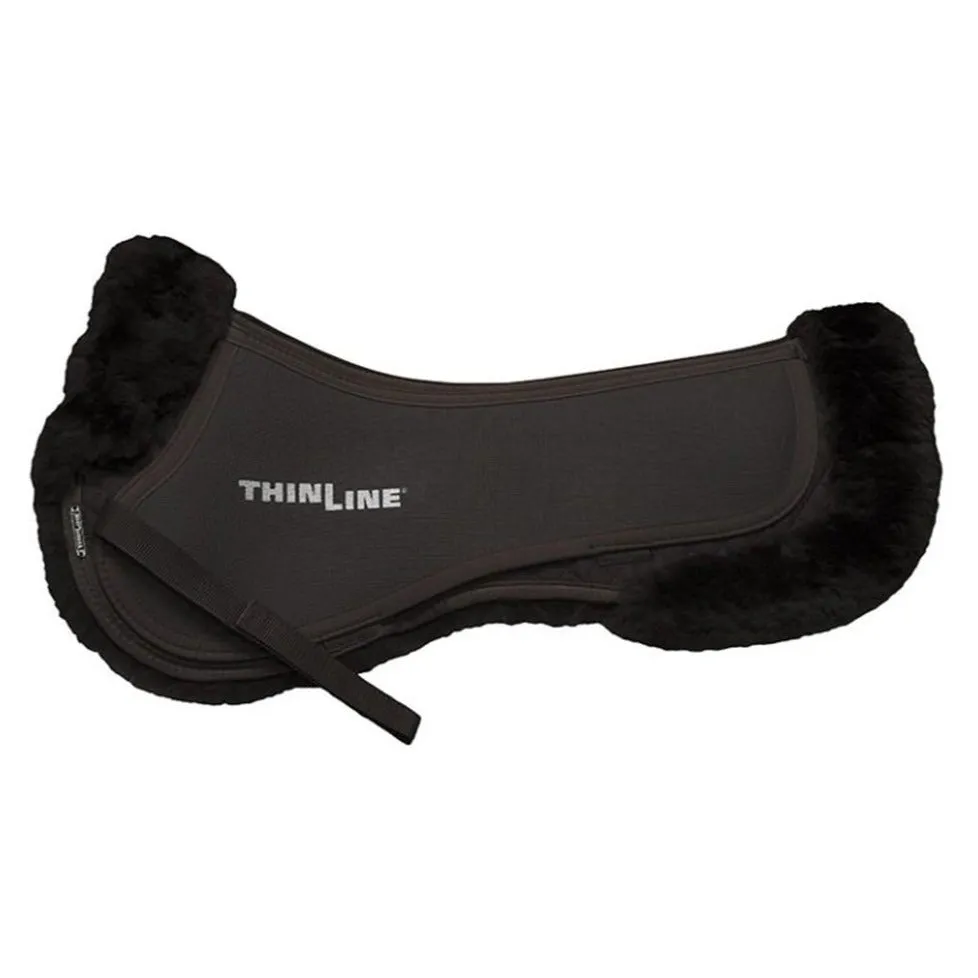 ThinLine Full Sheepskin Trifecta Half Pad, Dark Brown
