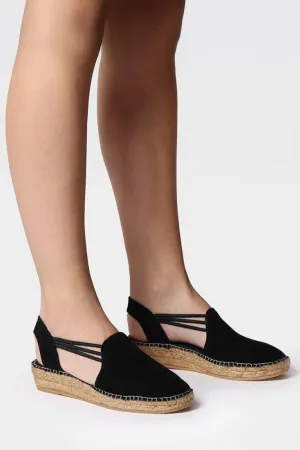Toni Pons Nuria Espadrille Sandal Black Suede