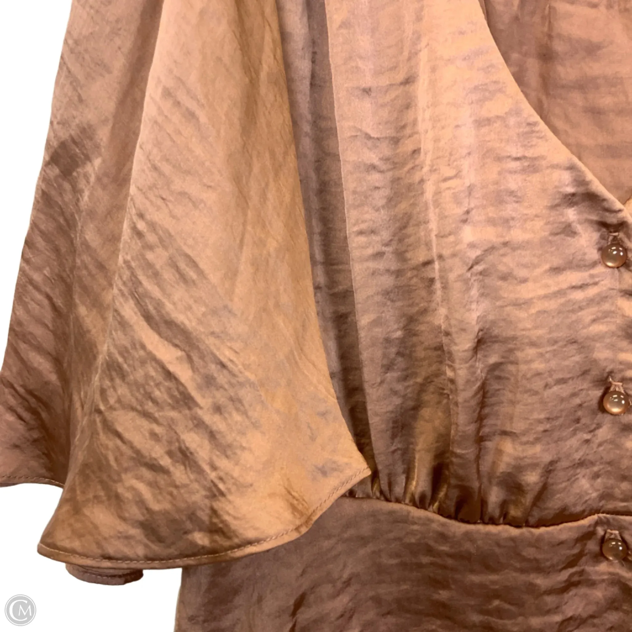 Top Short Sleeve By Clothes Mentor In Rose Gold, Size: L