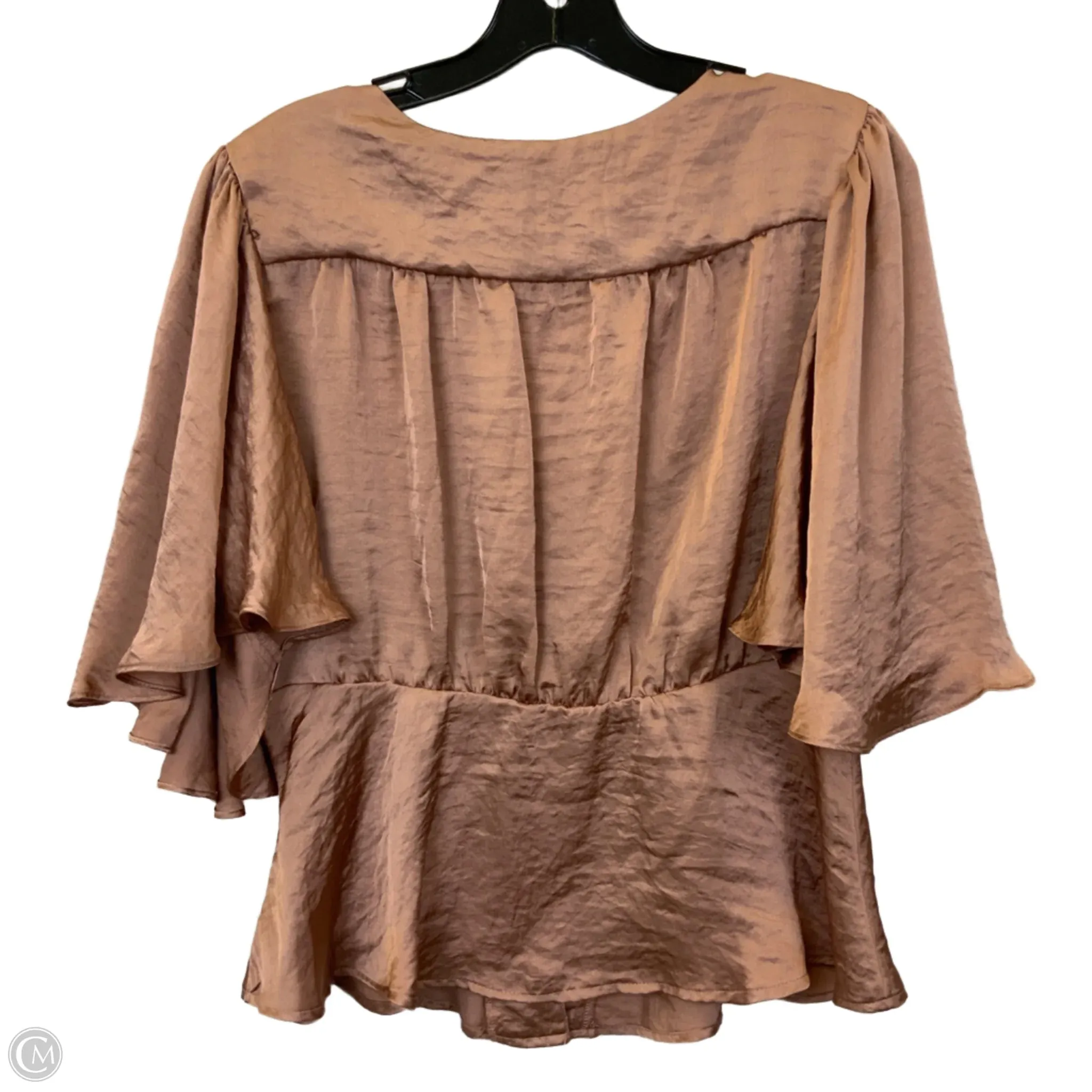 Top Short Sleeve By Clothes Mentor In Rose Gold, Size: L
