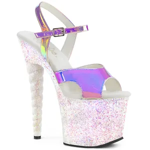 UNICORN-711LG Pleaser 7" Heel Purple Pole Dancer Platform Shoes