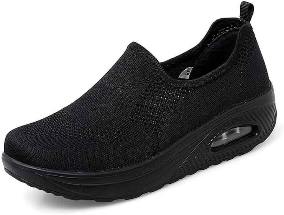 VARSKARC Women's Breathable Casual Air Cushion Slip-on Shoes Walking Running Athletic Sport Shoes