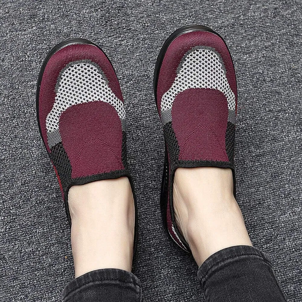 VARSKARC Women's Breathable Casual Air Cushion Slip-on Shoes Walking Running Athletic Sport Shoes