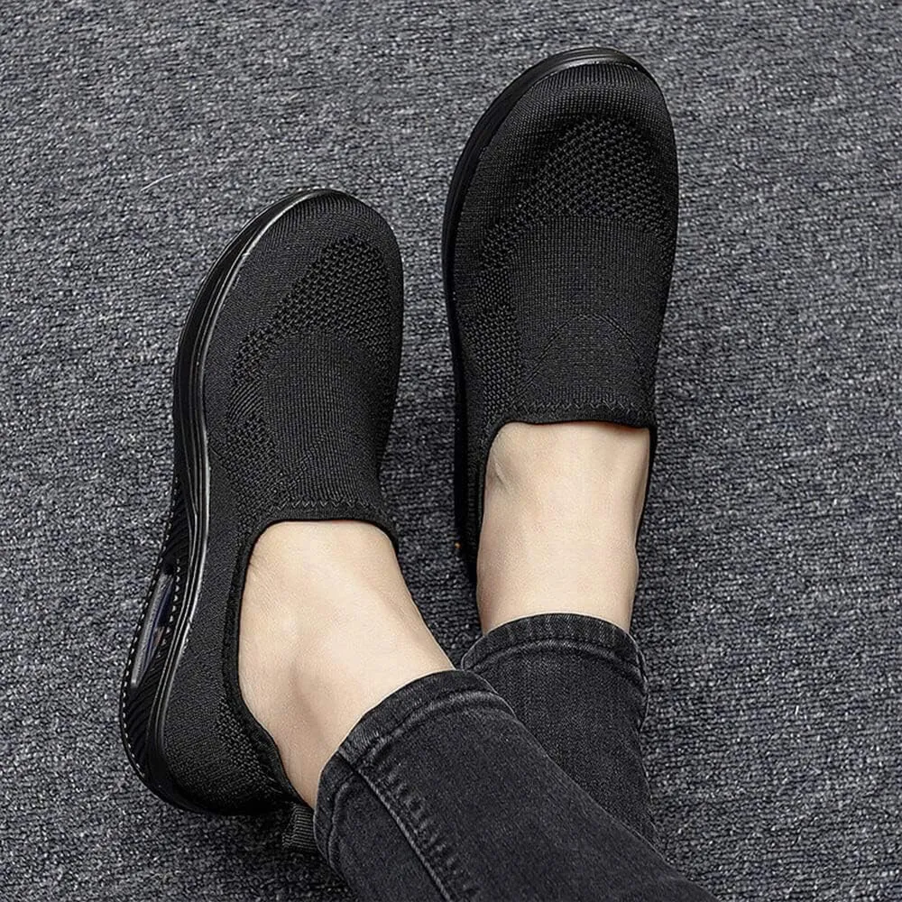 VARSKARC Women's Breathable Casual Air Cushion Slip-on Shoes Walking Running Athletic Sport Shoes