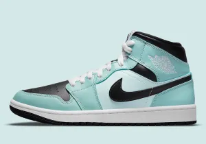 Women's Air Jordan 1 Mid "Aqua Blue Tint" (Light Dew/Teal Tint/White)(BQ6472-300)