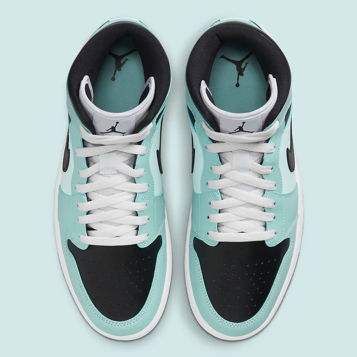 Women's Air Jordan 1 Mid "Aqua Blue Tint" (Light Dew/Teal Tint/White)(BQ6472-300)