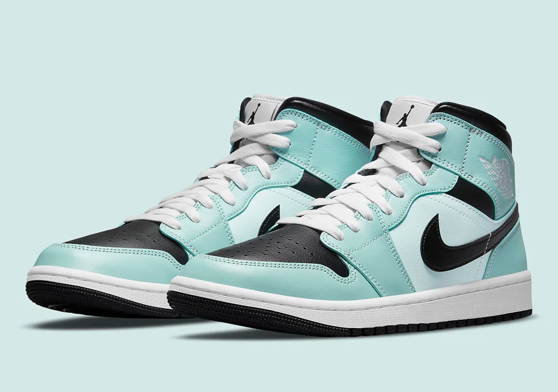 Women's Air Jordan 1 Mid "Aqua Blue Tint" (Light Dew/Teal Tint/White)(BQ6472-300)