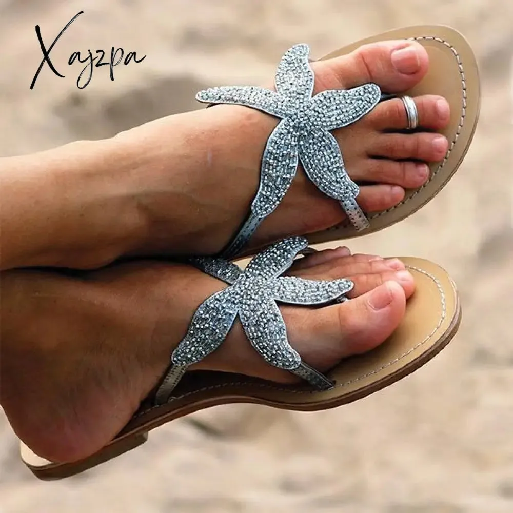Xajzpa - Women Summer Slippers Hawaiian Starfish Beach Flat Sandals